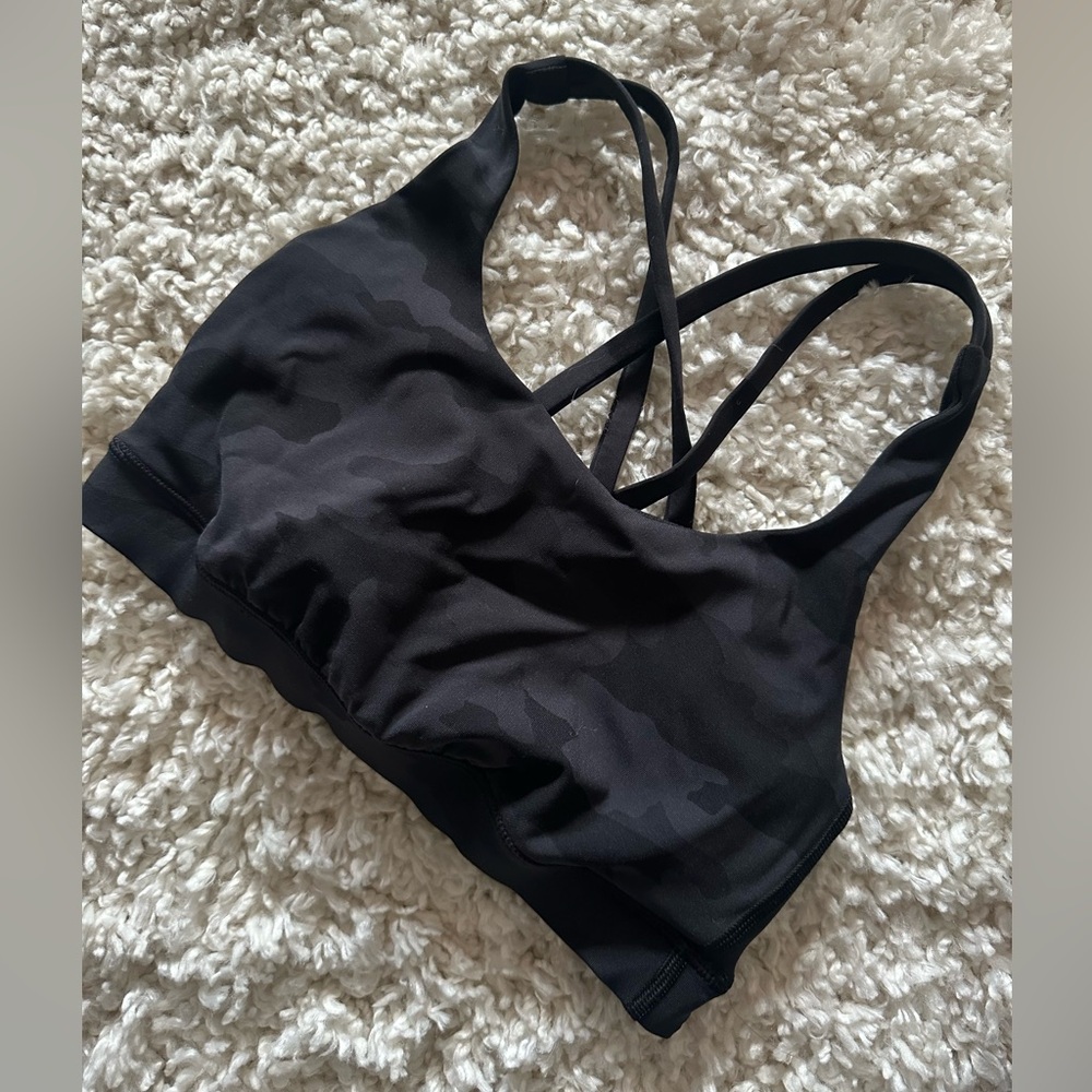 Lululemon Black Camo Sports Bra